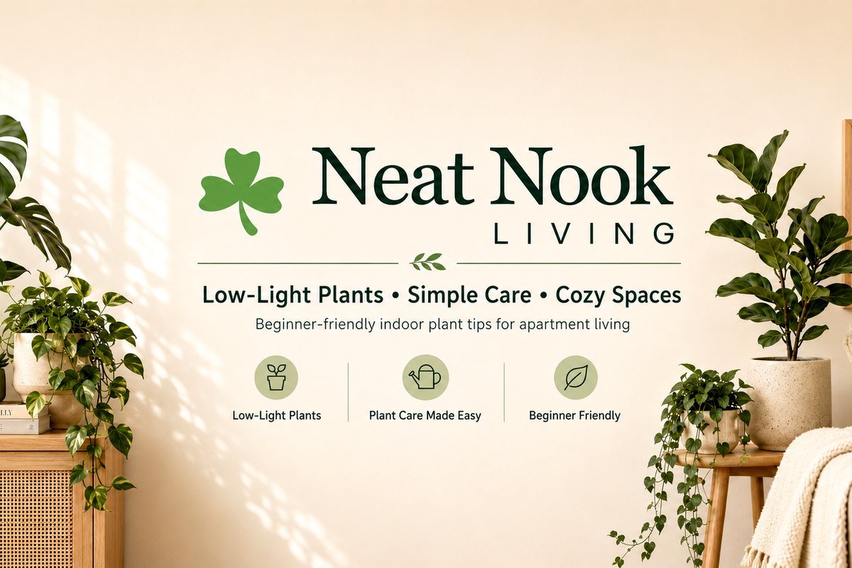 Calm green home and plant brand visual