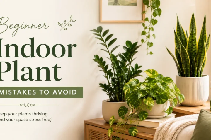 beginner indoor plants in a cozy apartment corner with soft natural light