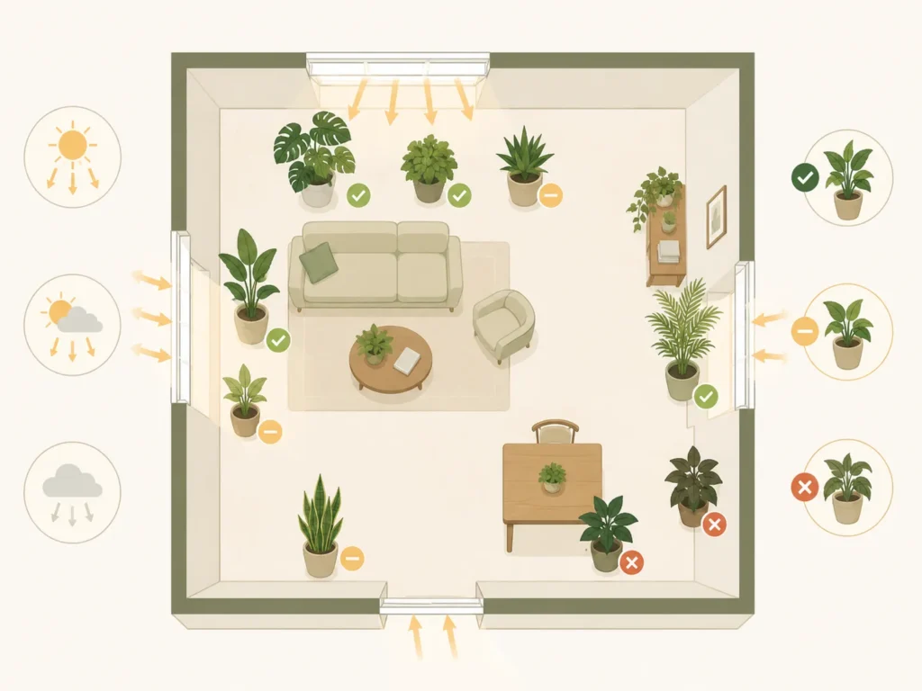 Plant placement tips for a low light apartment