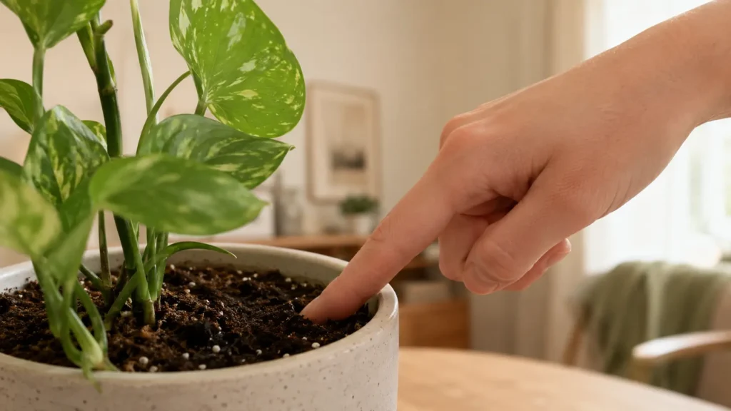 inger test for watering indoor plants